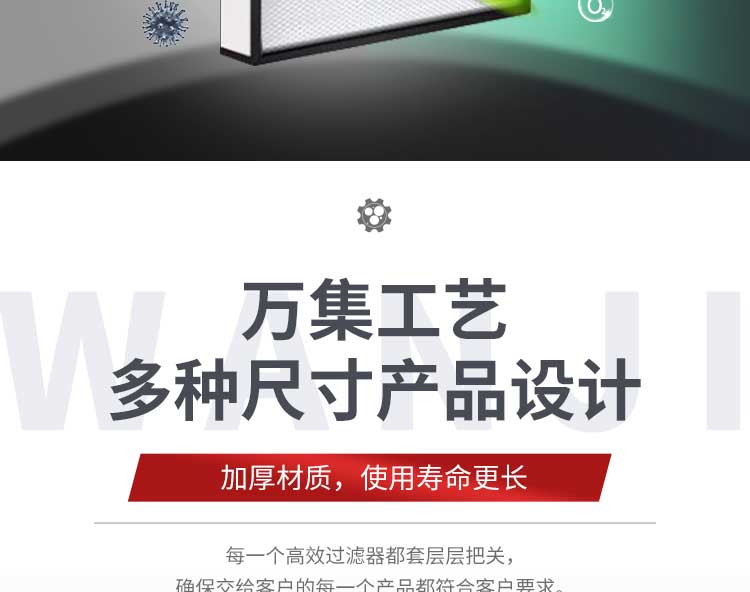 凈化設備配件-無隔板320型高效過濾器